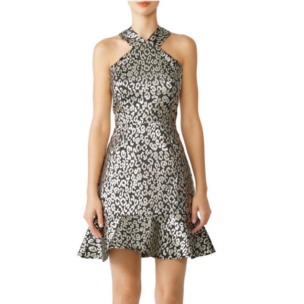 Slate & Willow Metallic Leopard Dress